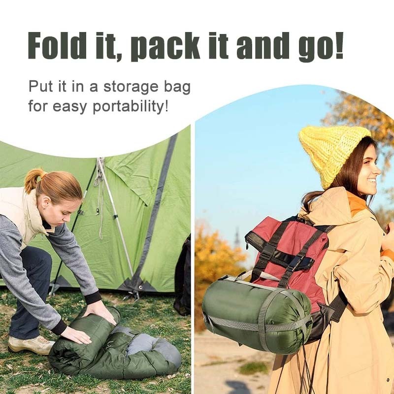 2PCS Adult Cold Weather Sleeping Bag Waterproof Winter Camping Bag