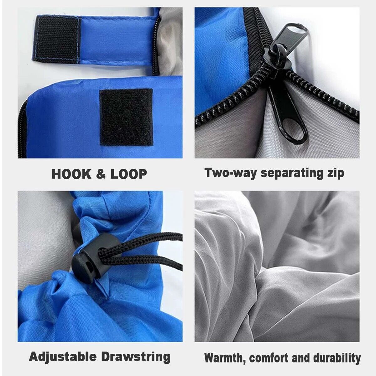 2-Pack Adult Waterproof Cold Weather Sleeping Bags for Big & Tall