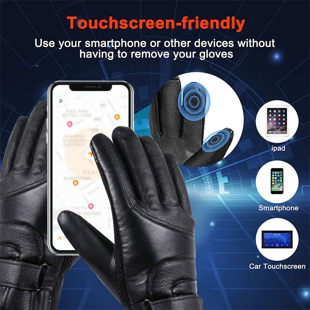 USB Heated Gloves for Winter Ski Snow Hiking Waterproof Touchscreen Thermal