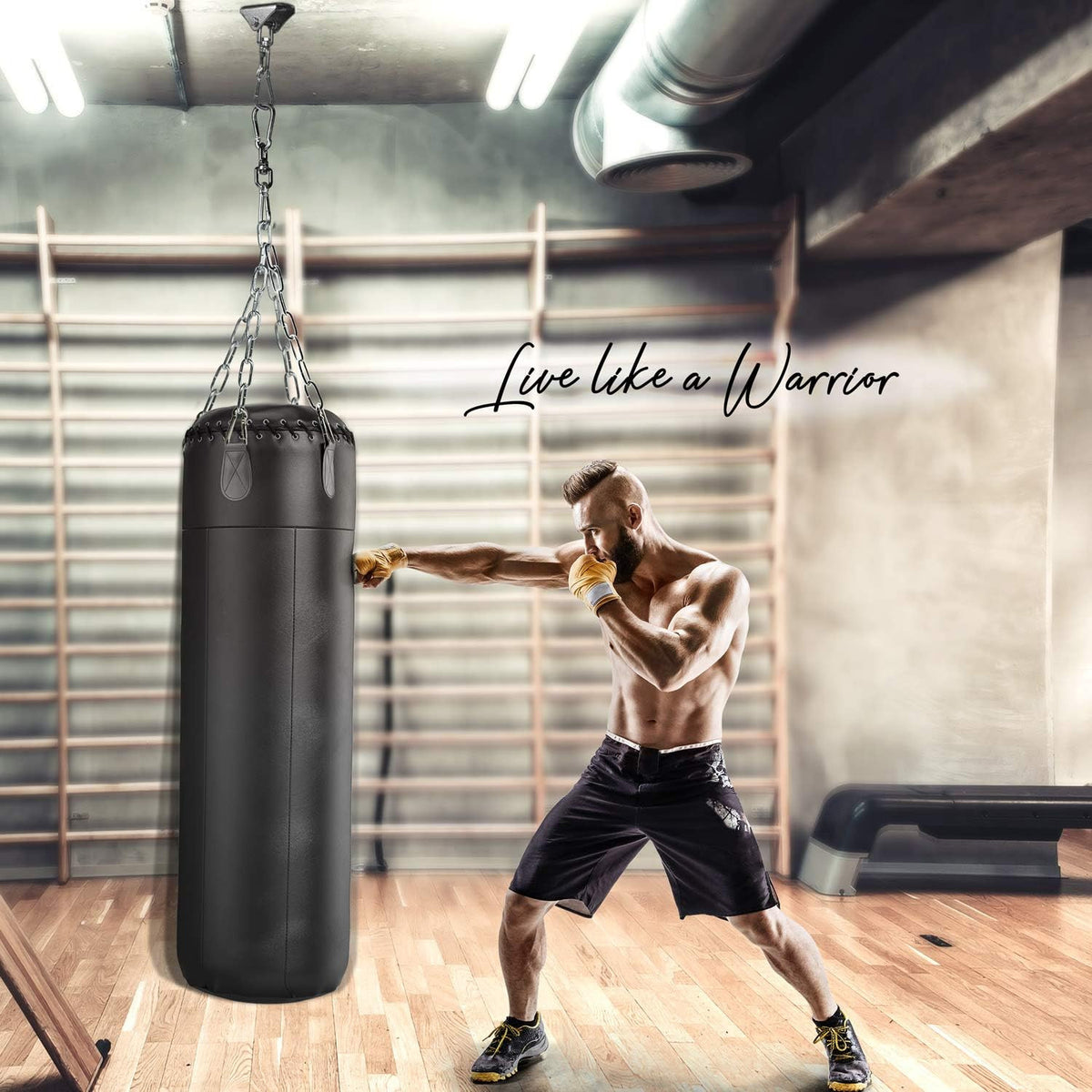 Heavy Duty Punching Bag Hanger with Spring Supports Up to 150 lbs