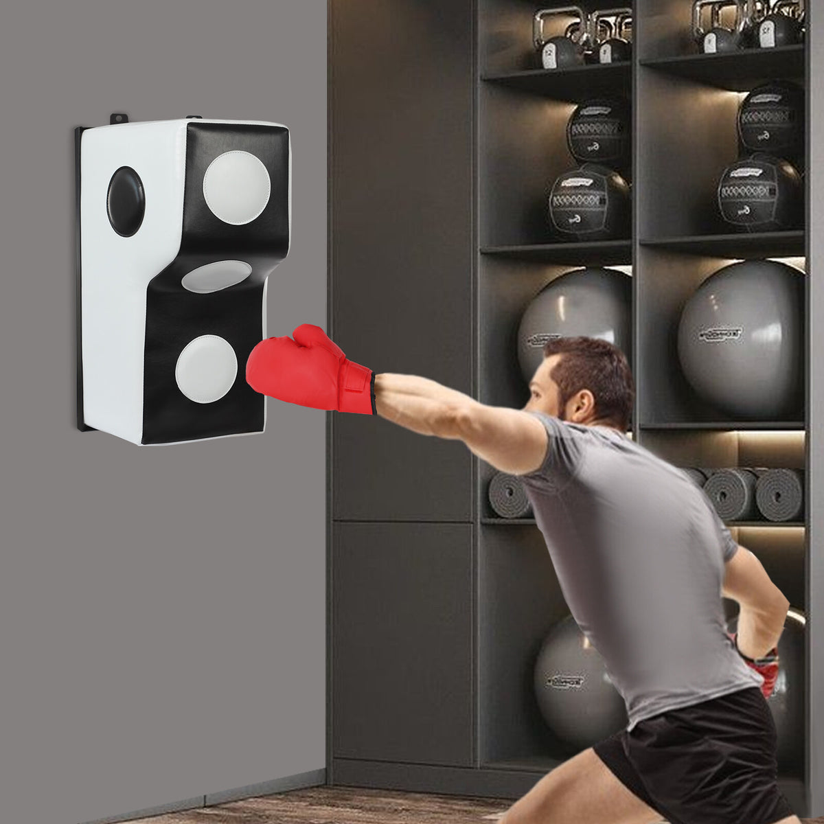 Wall Mount Punching Bag for Boxing Training - Uppercut & Hook Practice