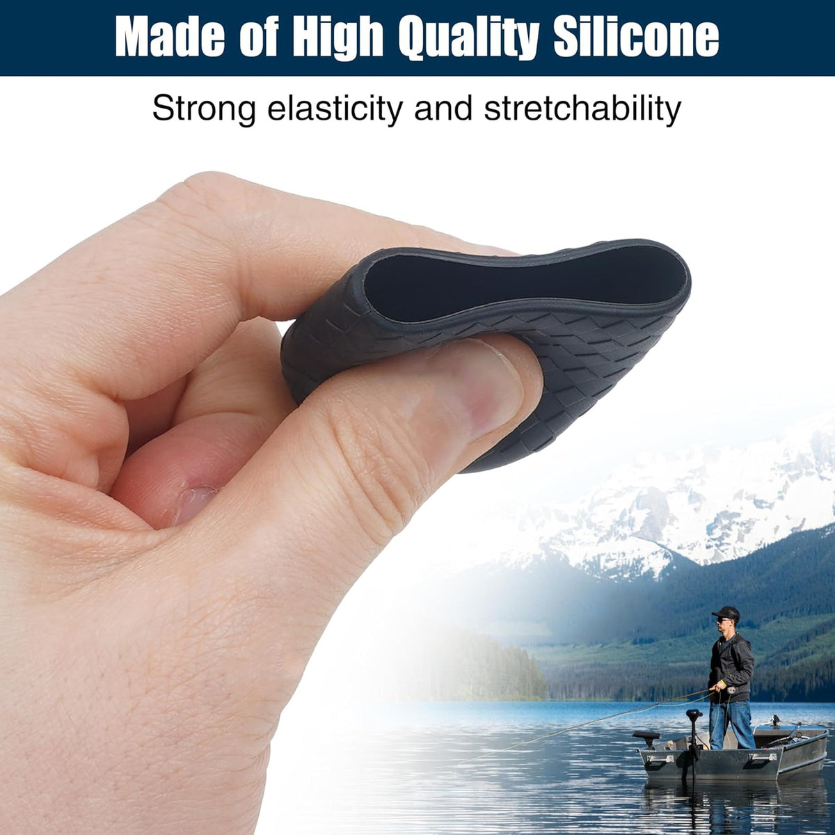 Fishing Rod Butt Cap Silicone Cushion End Seat Protector - Waterproof & Durable