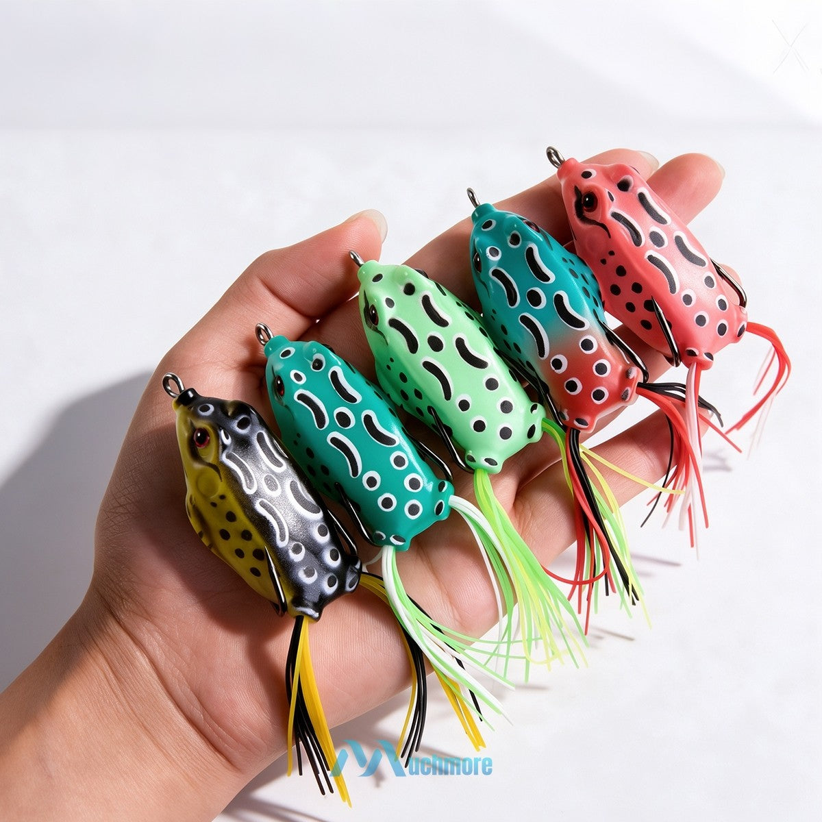 Large Topwater Frog Fishing Lures Set of 1-5 for Bass Saltwater & Freshwater