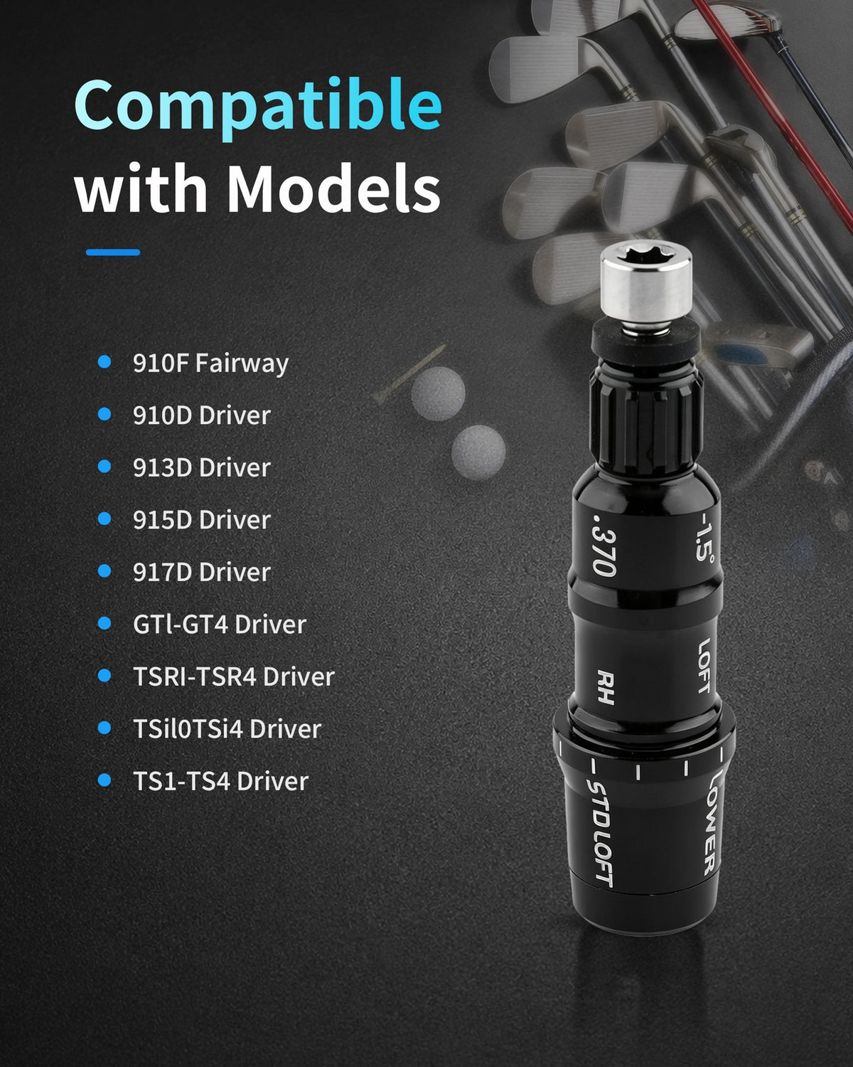 Golf Shaft Adapter for TaylorMade GAPR M4 M5 M6 M1 M2 SIM Hybrids +/-1.5°