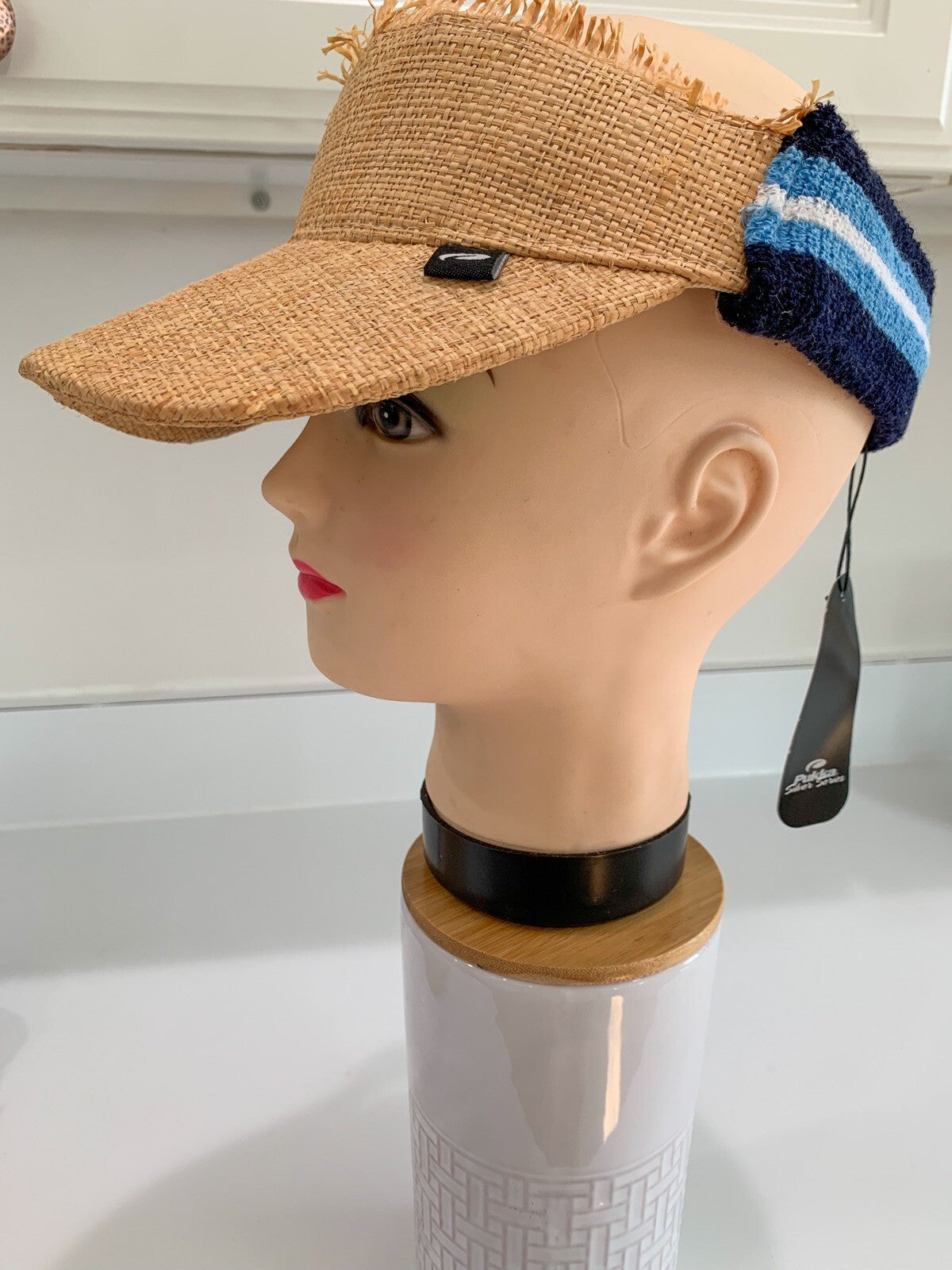 Sun Visor Hat Straw Cap Golf Bicycling Headwear - One Size