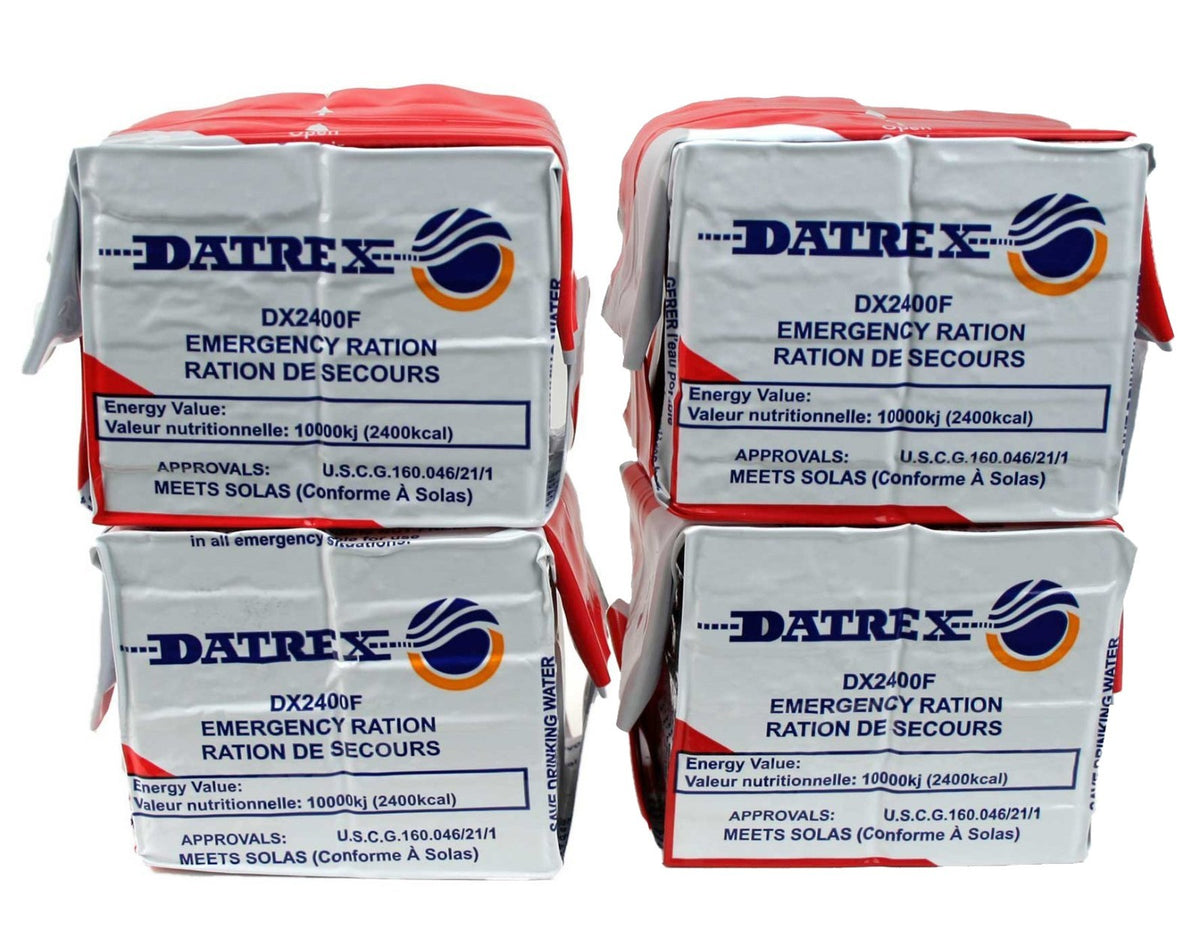 Emergency Food Ration Bars - 4 Packs of 2400 Kcal Survival Food, Long Shelf Life