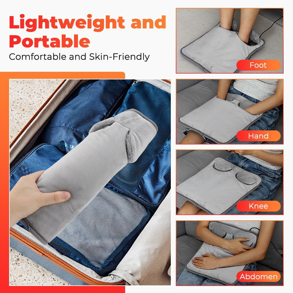 Electric Foot Warmer with 4 Heat Levels Portable Hand & Seat Heater