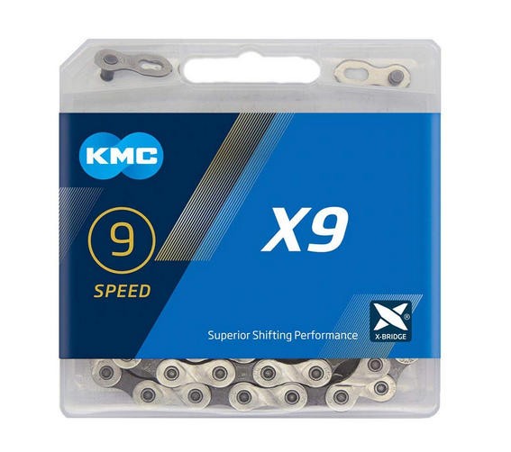 9 Speed Bike Chain 116 Links - Compatible with 1/2 Inch x 11/128 Inch Drivetrains