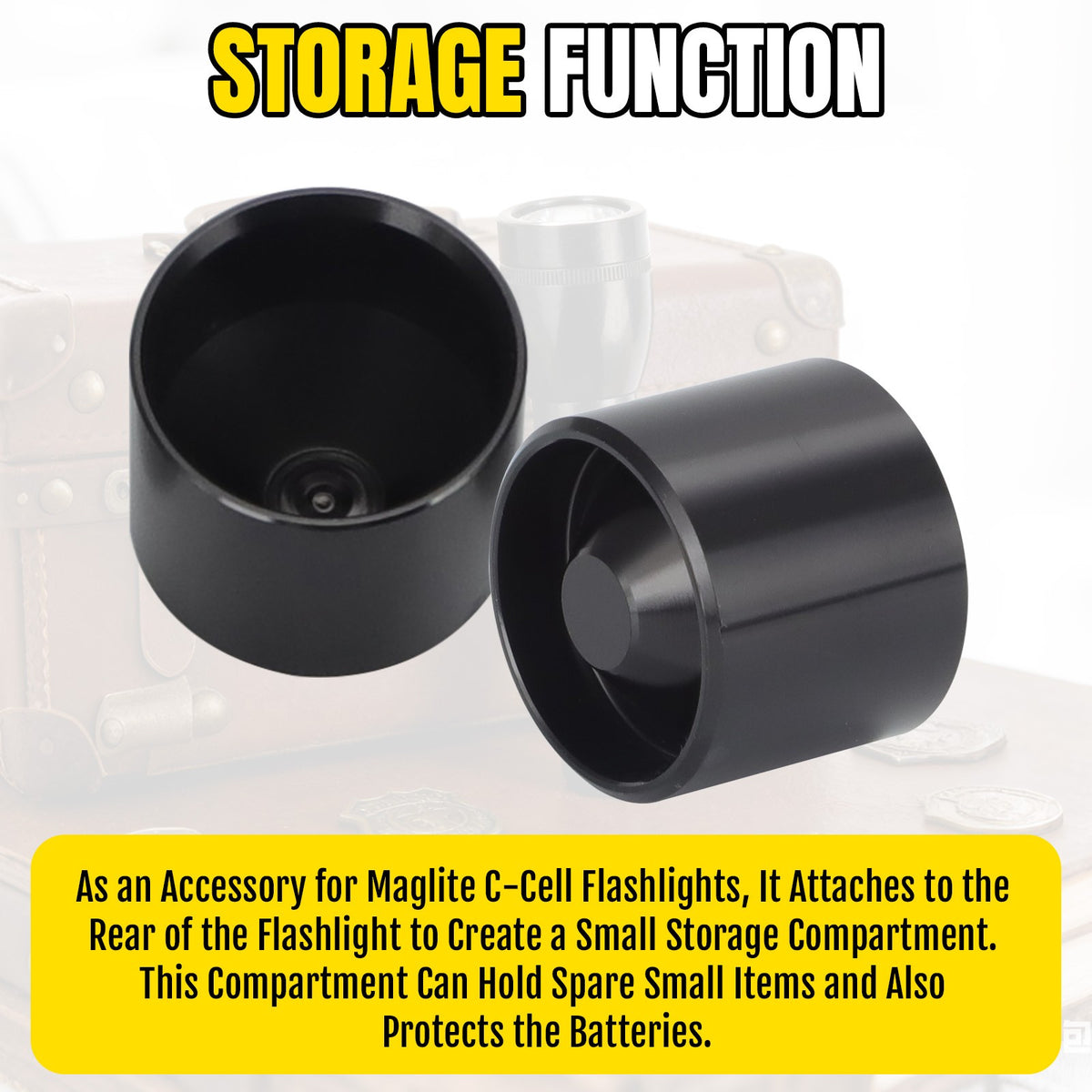 Set of 8 Anodized Aluminum Non-Freeze Plugs for Maglite C Cell Flashlights