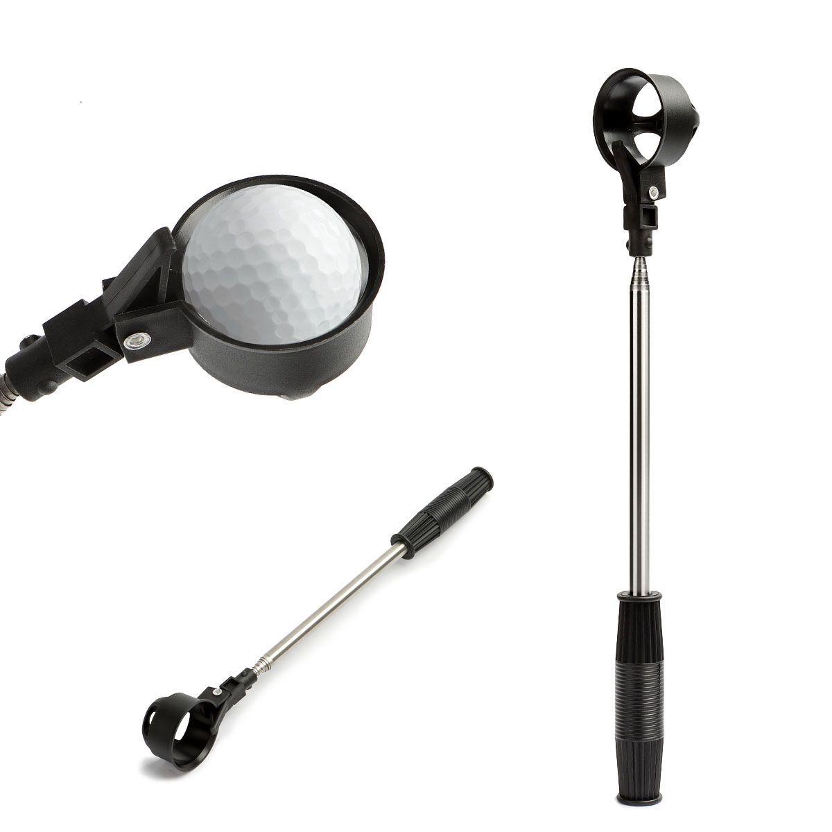 Telescopic Golf Ball Retriever Stainless Steel Water Mud Pickup 41.5-205cm