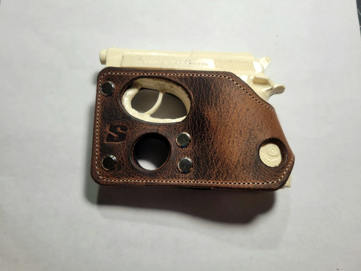 Wallet Style Pocket Holster for Beretta Tomcat 3032 & Bobcat 21A - Water Buffalo Leather