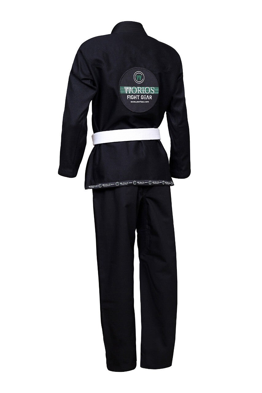 Lightweight Kids BJJ Gi Grappling Kimono - Black, Multiple Sizes