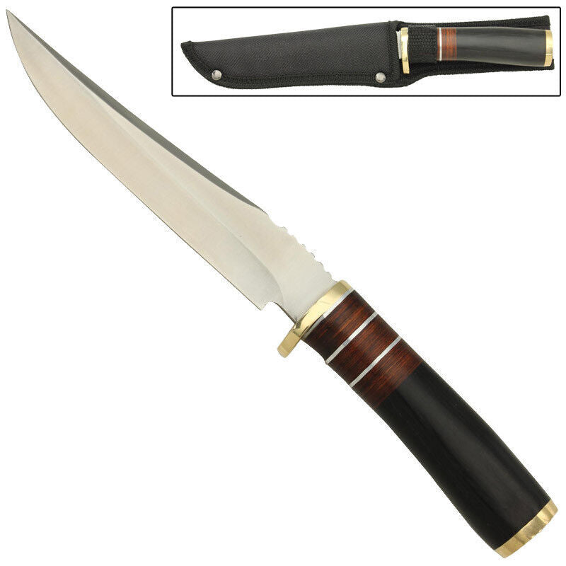 Fixed Blade Hunting Knife with Sheath - Wilderness Skinning Knife