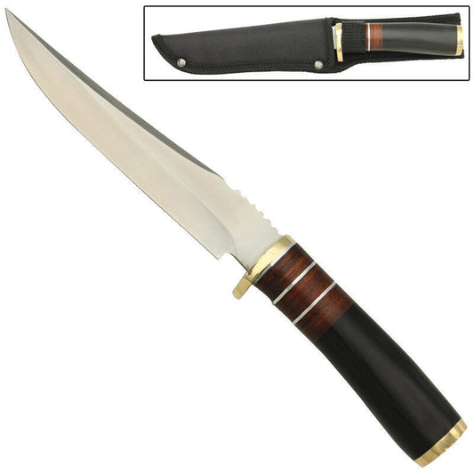 Fixed Blade Hunting Knife with Sheath - Wilderness Skinning Knife