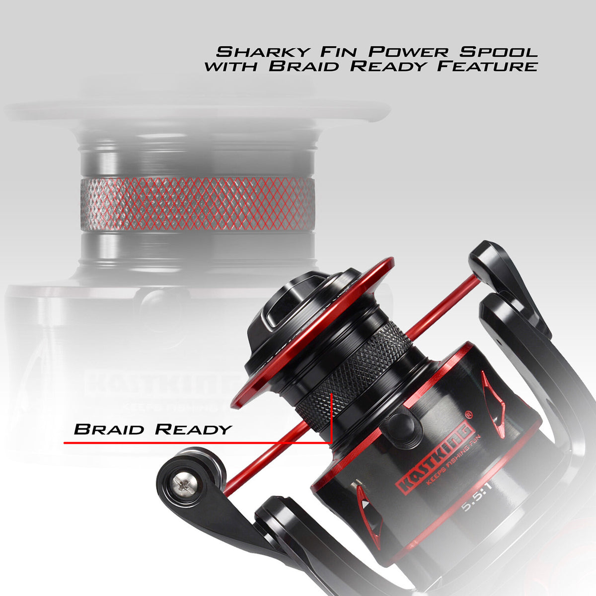 Baitcasting & Spinning Reel with Spare Spool - Saltwater & Freshwater Fishing Gear