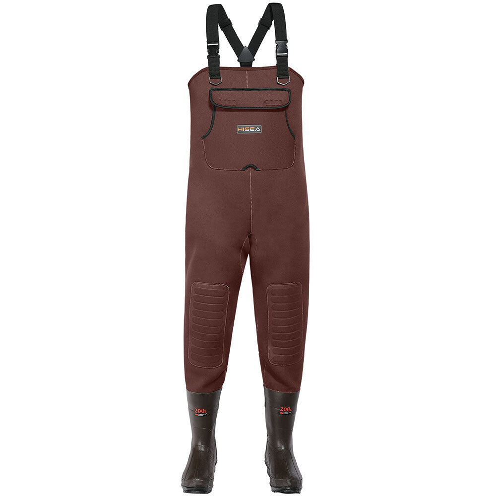 Unisex Neoprene Fishing Waders with Insulation and Cleated Boots - Waterproof Chest Waders for Hunting & Fishing