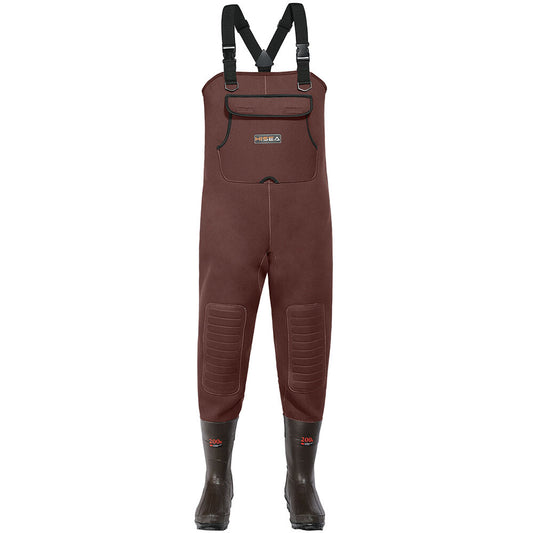 Unisex Neoprene Fishing Waders with Insulation and Cleated Boots - Waterproof Chest Waders for Hunting & Fishing