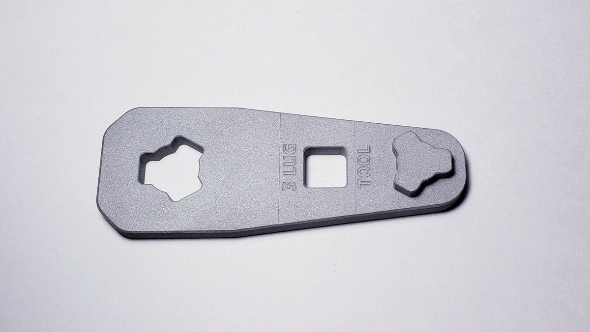 Universal 9mm 3-Lug Wrench Aluminum Suppressor Tool for Firearms