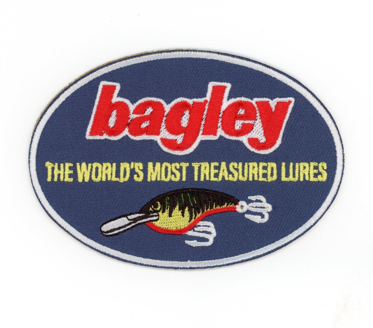 Vintage Style Fishing Lure Patch for Hats & Gear - Iron-On Sew-On Embroidery