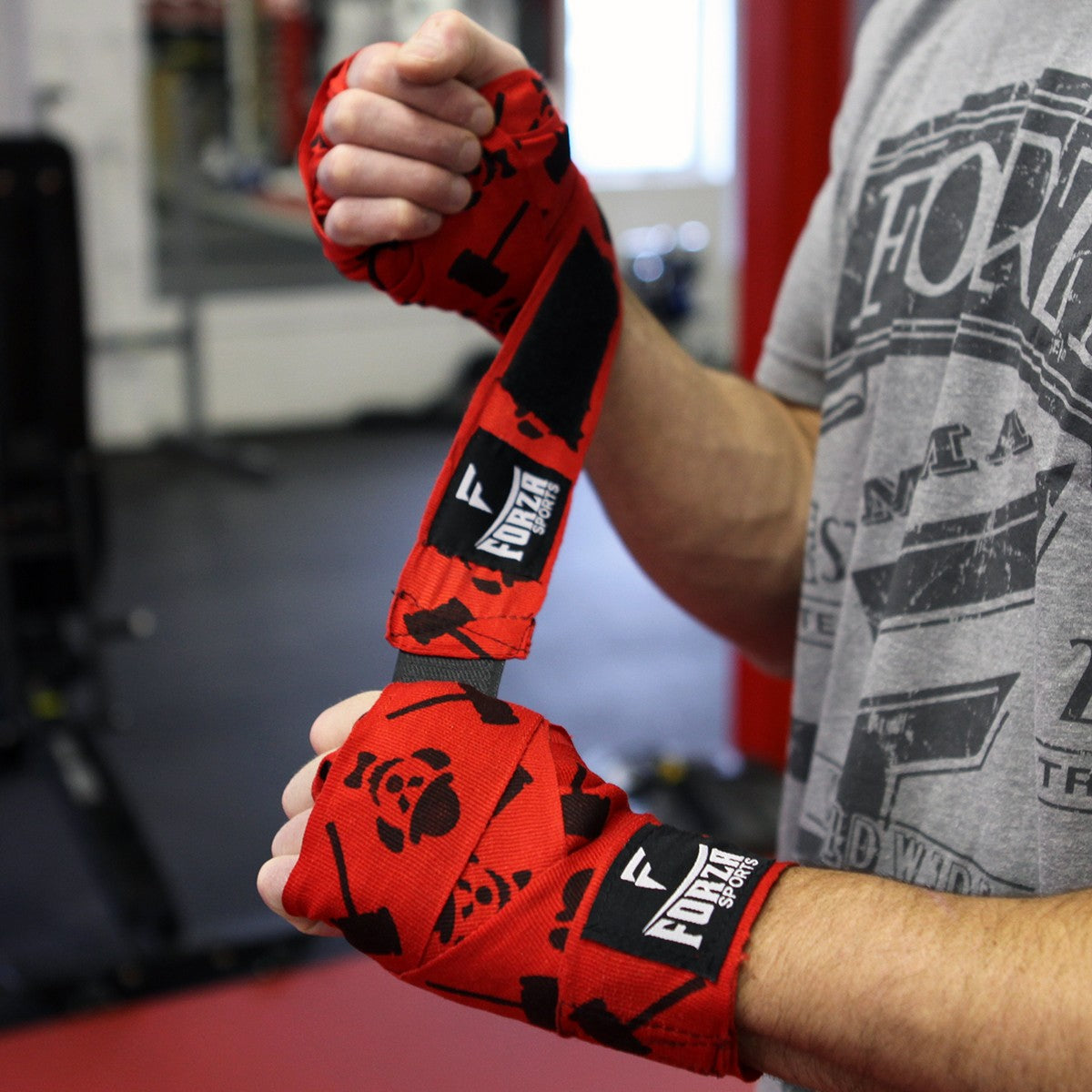 180 Inch Boxing & MMA Hand Wraps - Mexican Style Clown Red