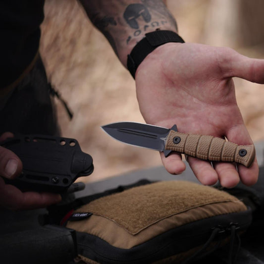 6.5-Inch Full Tang Tactical Fixed Blade Knife with MOLLE Webbing Clip