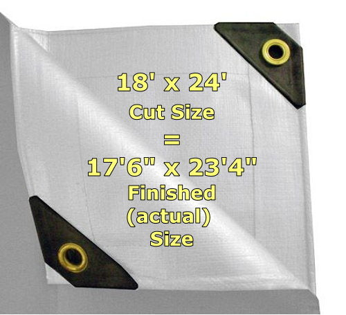 Heavy Duty White Tarp Canopy Cover UV Weather Resistant Poly 12 Mil