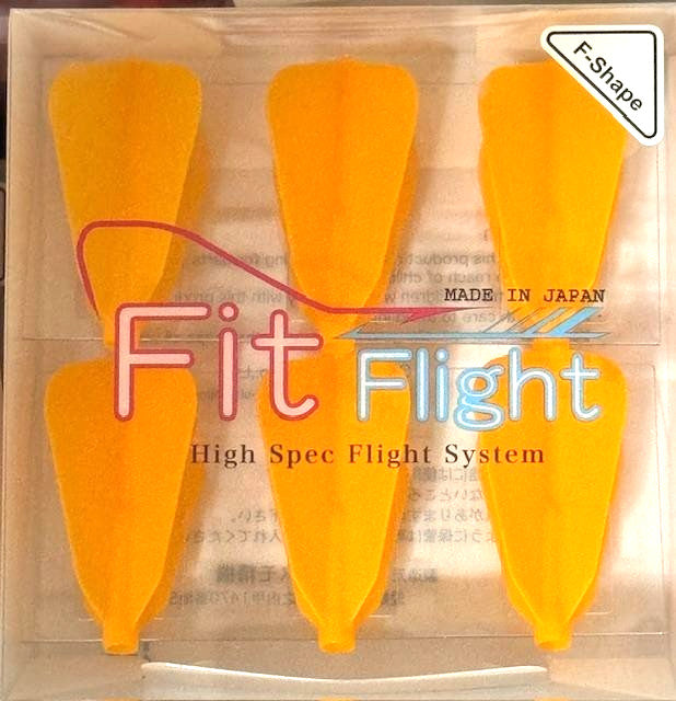 Dart Flights, Original Orange, Double Pack – F-Shape, 0.79g, 42.6mm