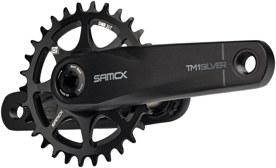 Samox Silver TM-1 Bicycle Crankset 155mm 3-Bolt Direct Mount 30T Chainring