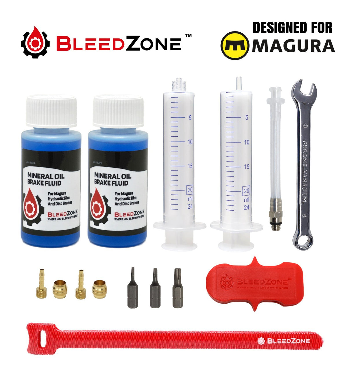 Hydraulic Brake Bleed Kit for Magura Mountain Bike Disc Brakes - Multiple Features