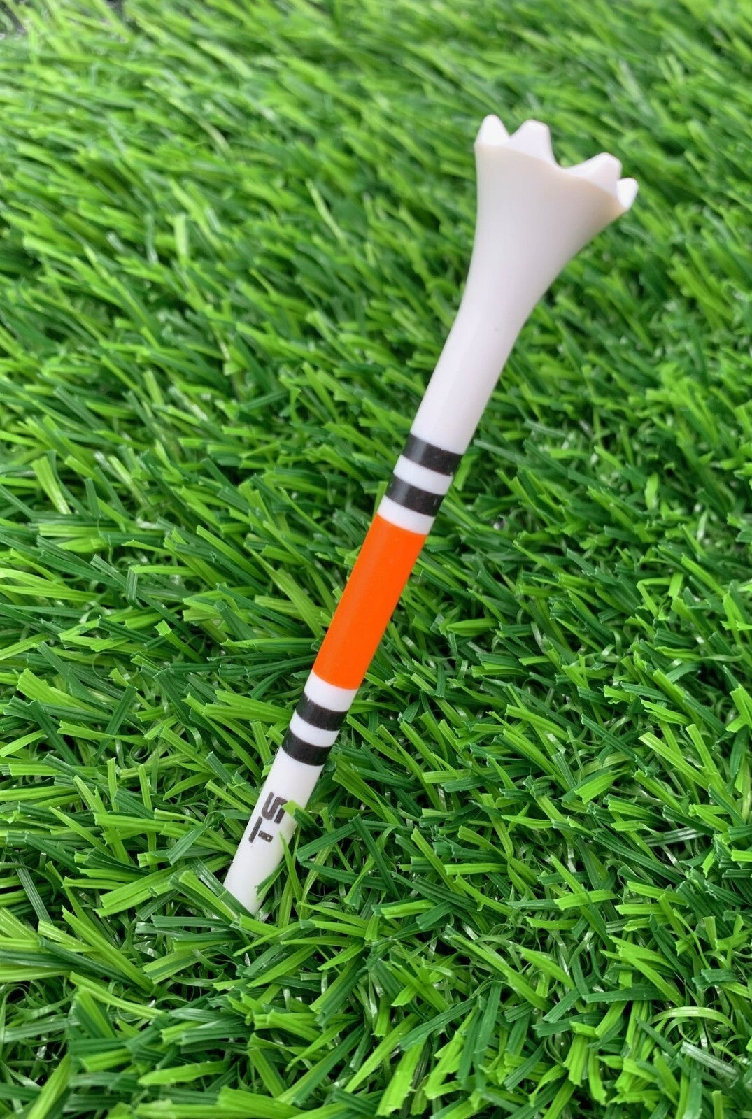 Premium 3.25-Inch Orange and Black Striped Golf Tees - 100 Pack