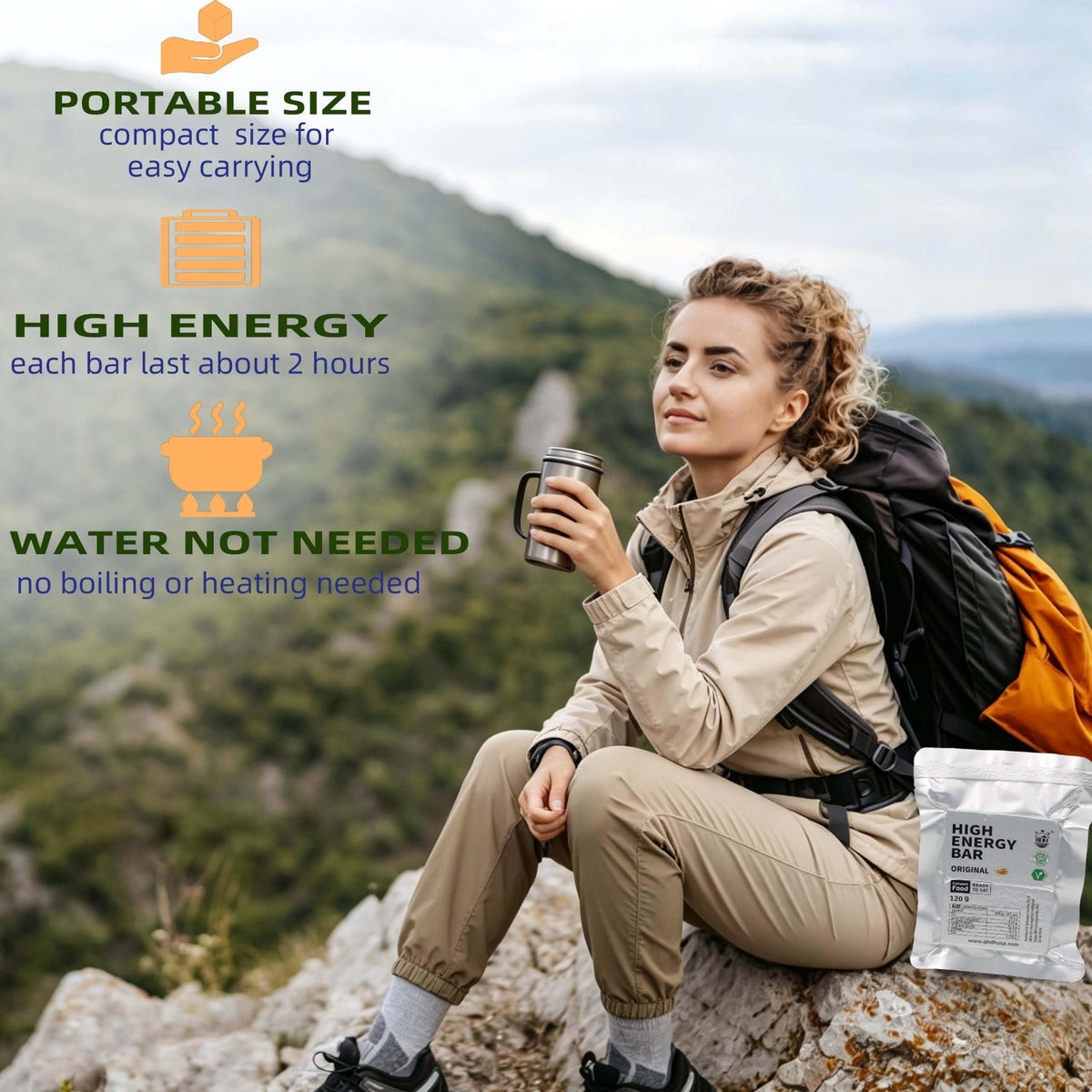 Emergency Survival Food Rations - 5-Day 6840 Kcal Wheat Hardtack, Long Shelf Life