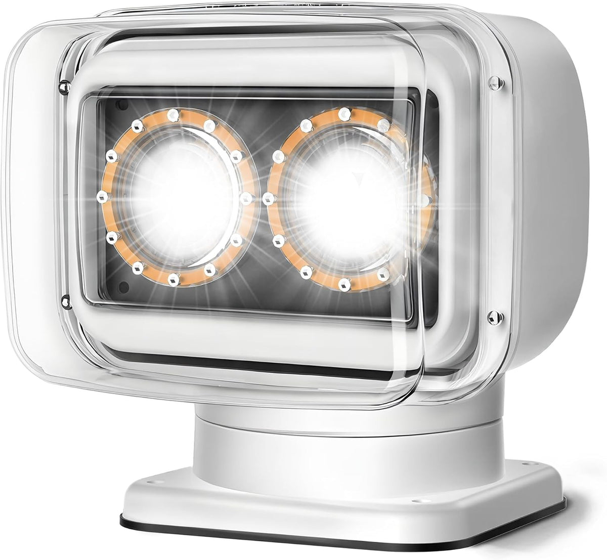 80W 5000LM LED Search Light for Trucks Marine Spotlight 360° Rotating White