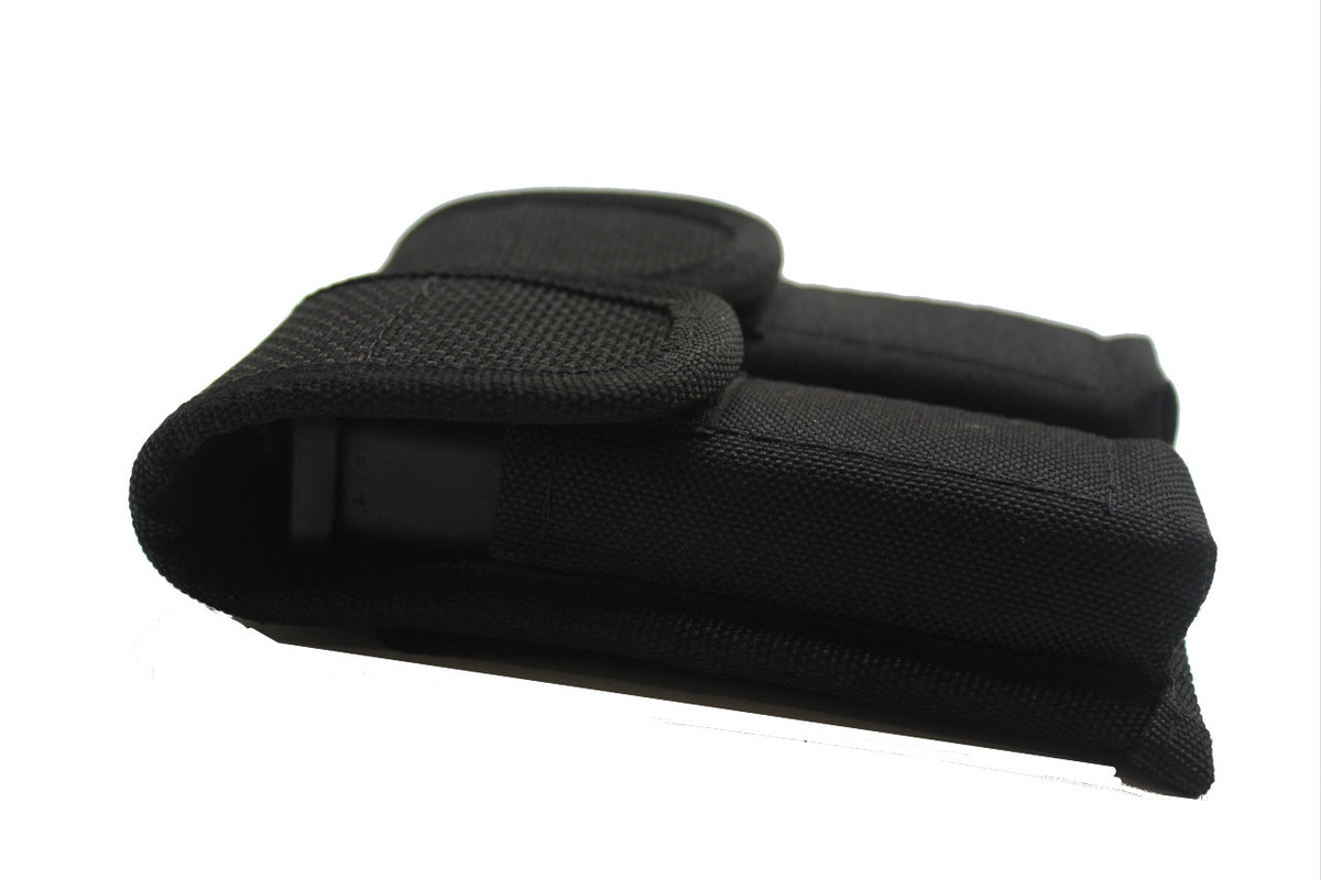 Double Magazine Pouch Holster for 9mm/40 Caliber Pistols - Tactical OWB Belt Carry