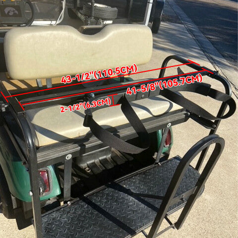 Universal Golf Cart Bag Holder Bracket - Adjustable Rear Mount for EZGO Club Car Yamaha