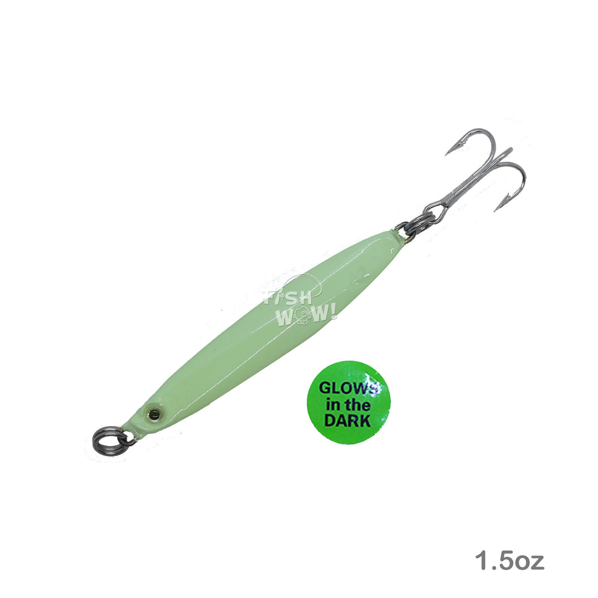 Glow in the Dark Fishing Jigs 5-Pack 42g Vertical Slow Fall Lures with Mustad Hooks