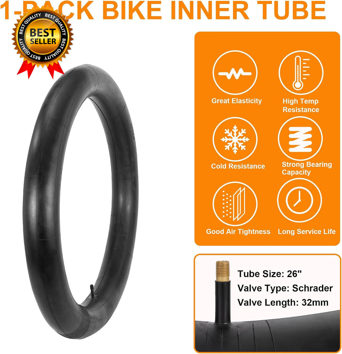 26X4.0 Fat Bike Tire and Tube Set - Foldable Mountain & E-Bike Tire