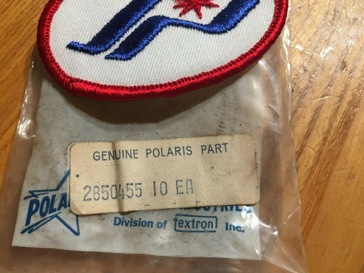 Vintage NOS Polaris 72 74 Oval P Patch Snowmobile Crest Emblem TX Starfire Colt