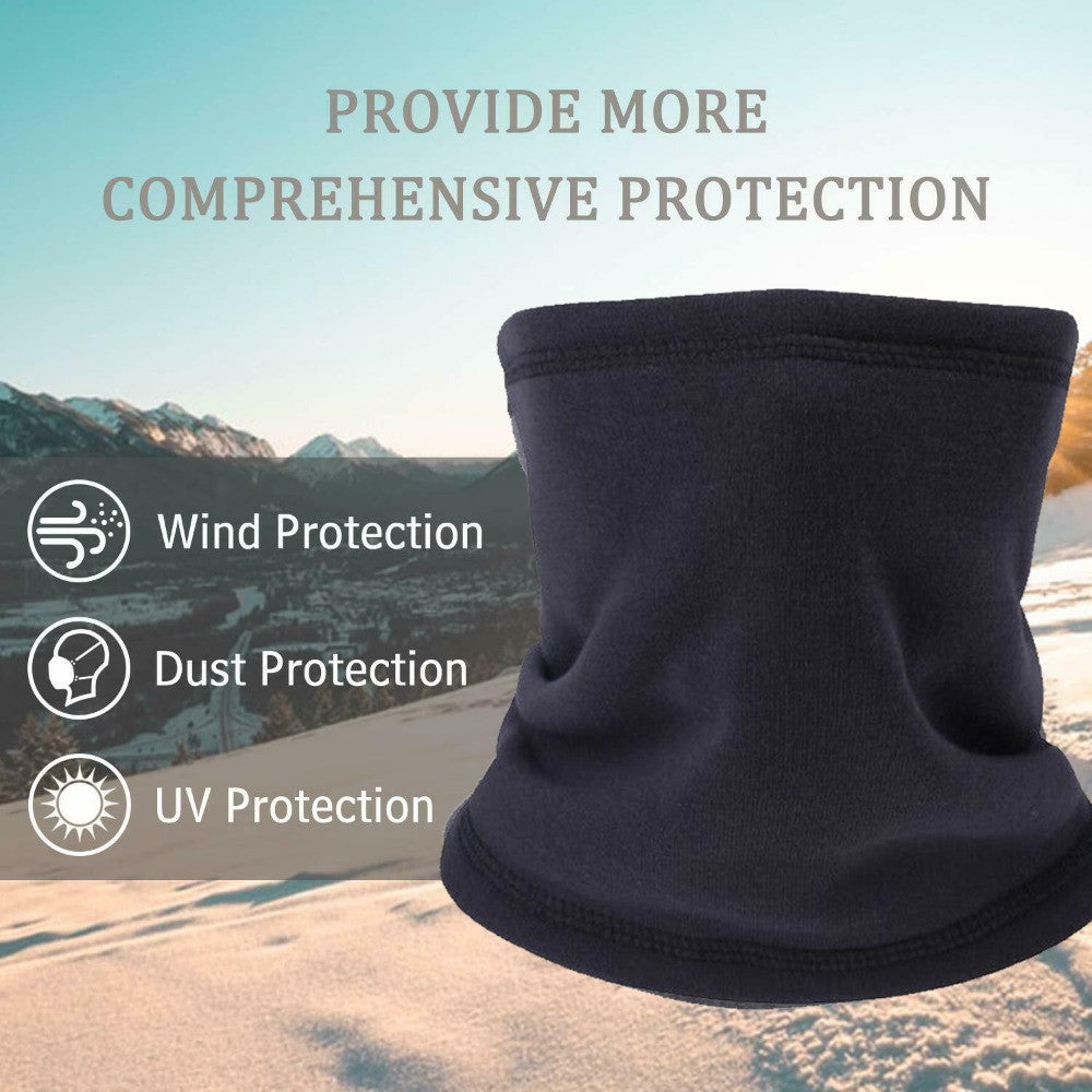 Thermal Fleece Neck Gaiter 3 Pack Winter Face Mask Scarf for Outdoor Sports