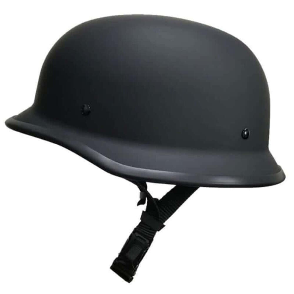 German Style Motorcycle Helmet - DOT Approved, Lightweight ABS Shell, Multiple Sizes & Finishes