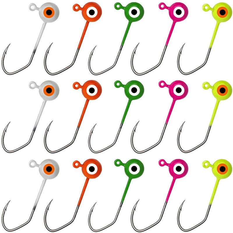 Lead Jig Heads for Fishing - Crappie, Bass, Trout Lures, All Sizes