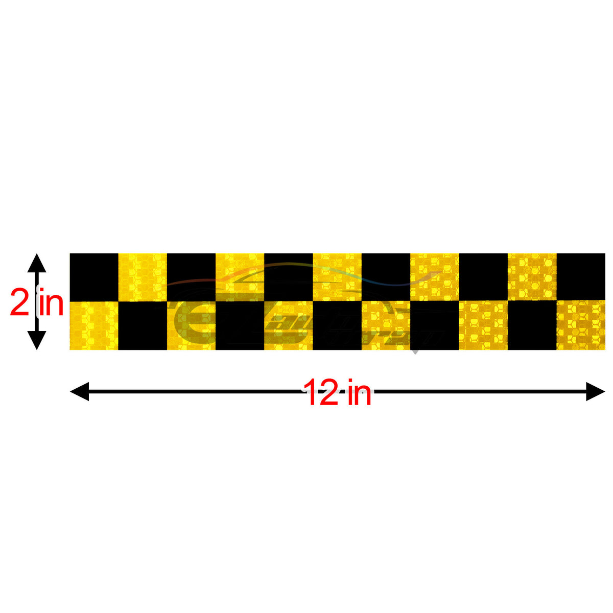 Reflective Safety Tape Stripe 12 Inch DOT-C2 Conspicuity Warning Trailer