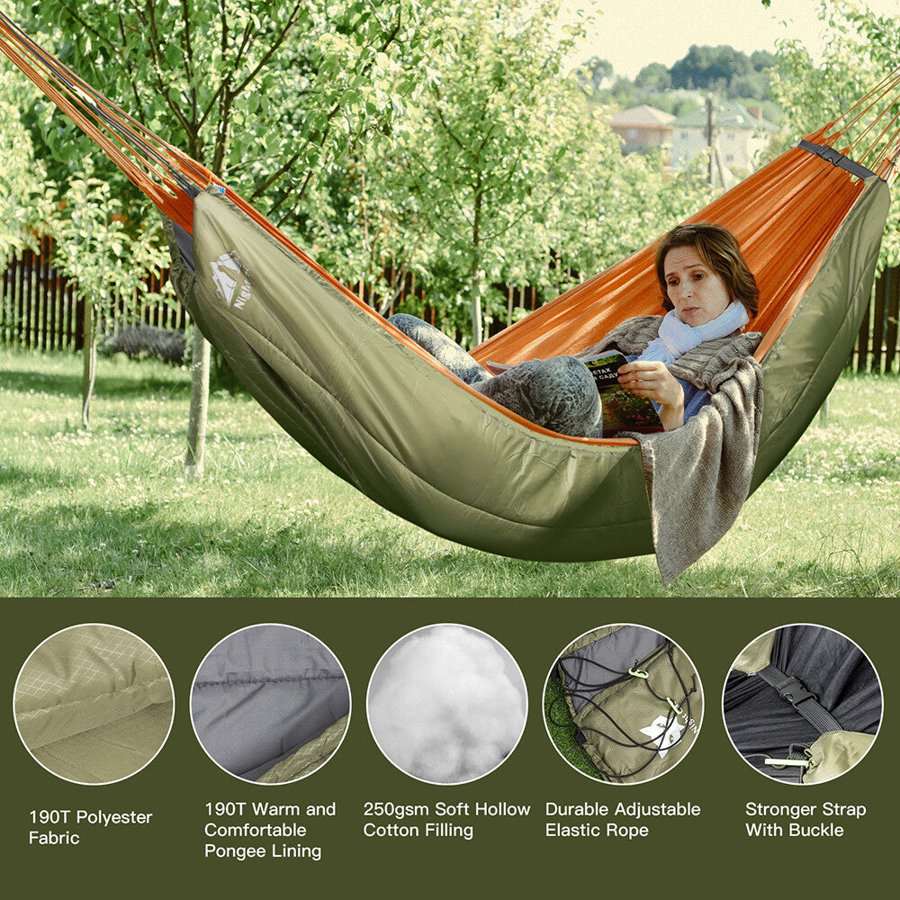 4-Season Insulated Hammock Underquilt for Camping & Backpacking