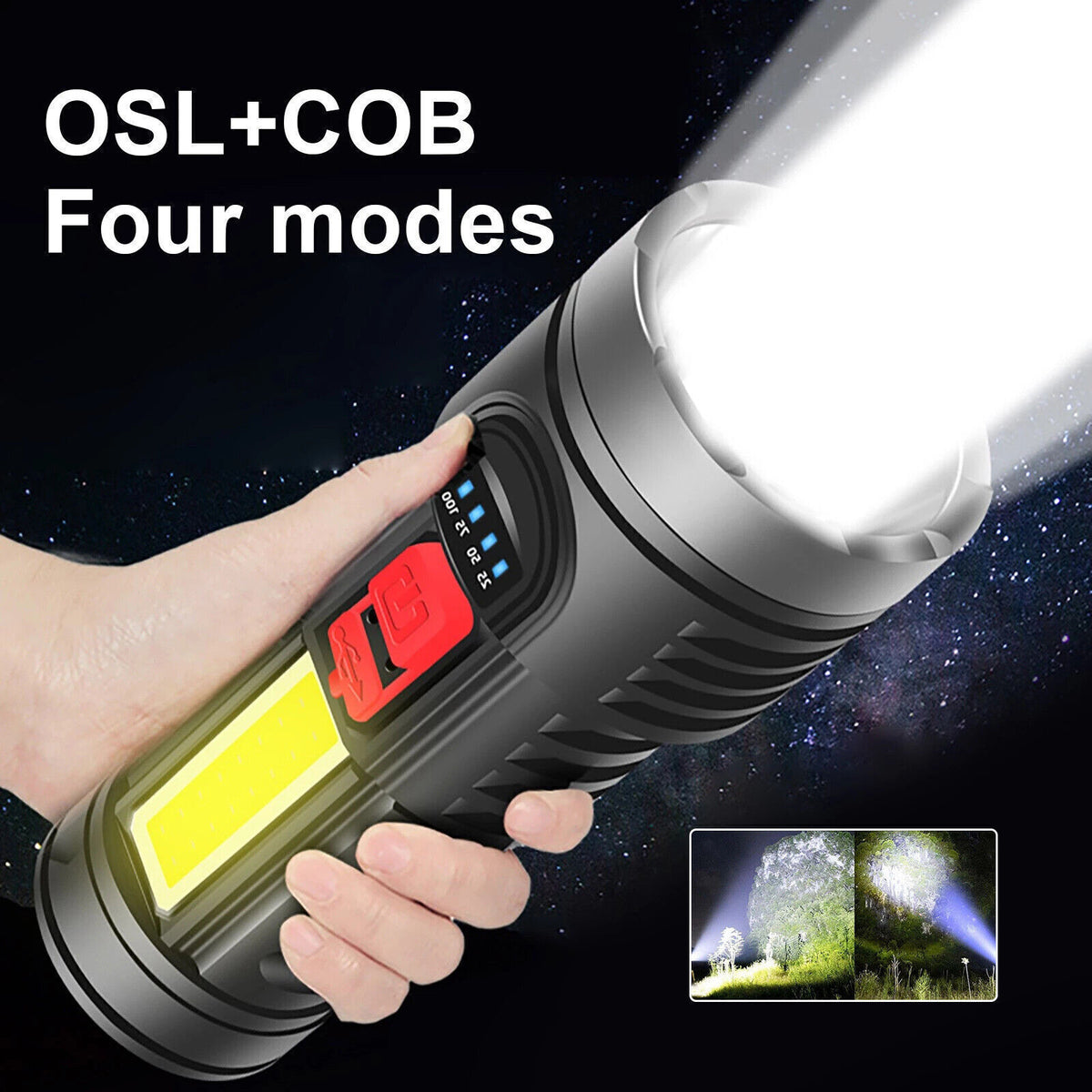 High Power 990000000 Lumen LED Flashlight Rechargeable Torch Outdoor Lamp