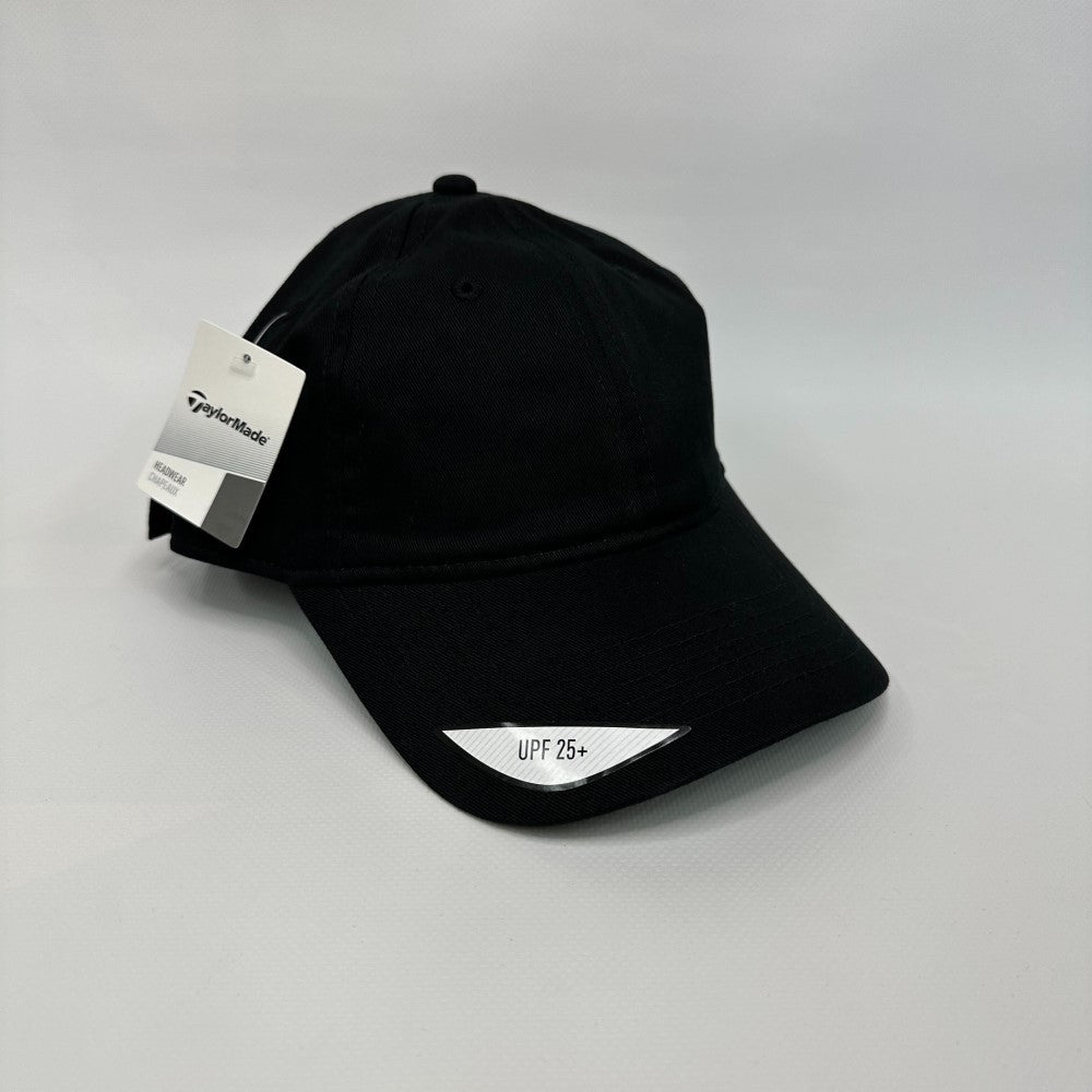 Women's Cotton Adjustable Golf Hat with UV Protection - Black