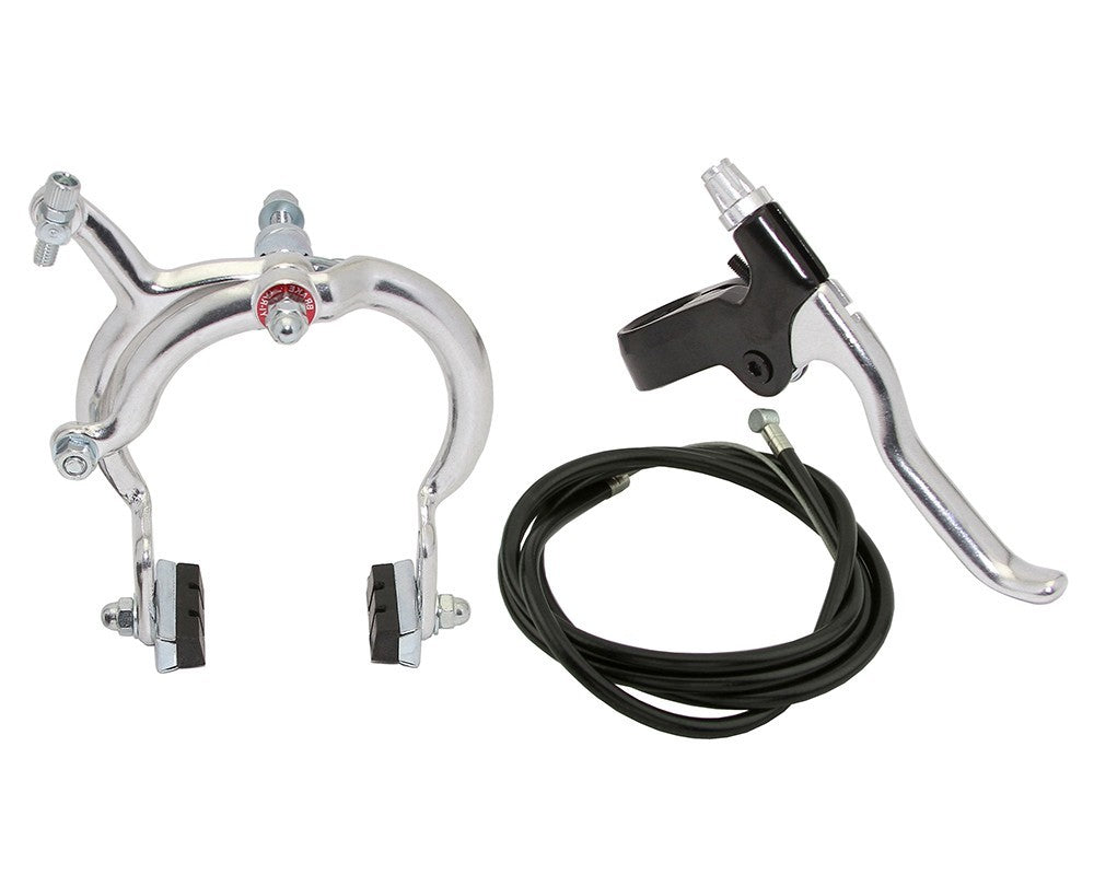 Rear Bicycle Alloy Caliper Brake Silver Long Reach 78–102mm