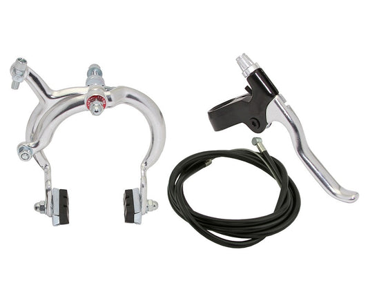 Rear Bicycle Alloy Caliper Brake Silver Long Reach 78–102mm