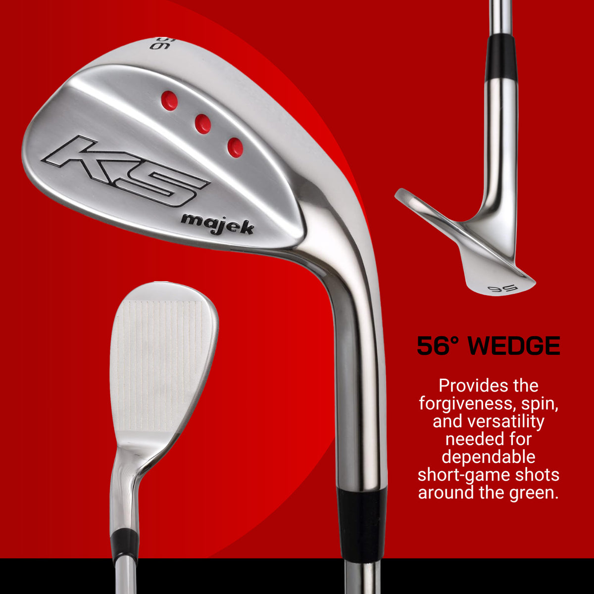 Men's 56° Sand Wedge Golf Club for Right Handed Players - Steel Shaft, 35.5"