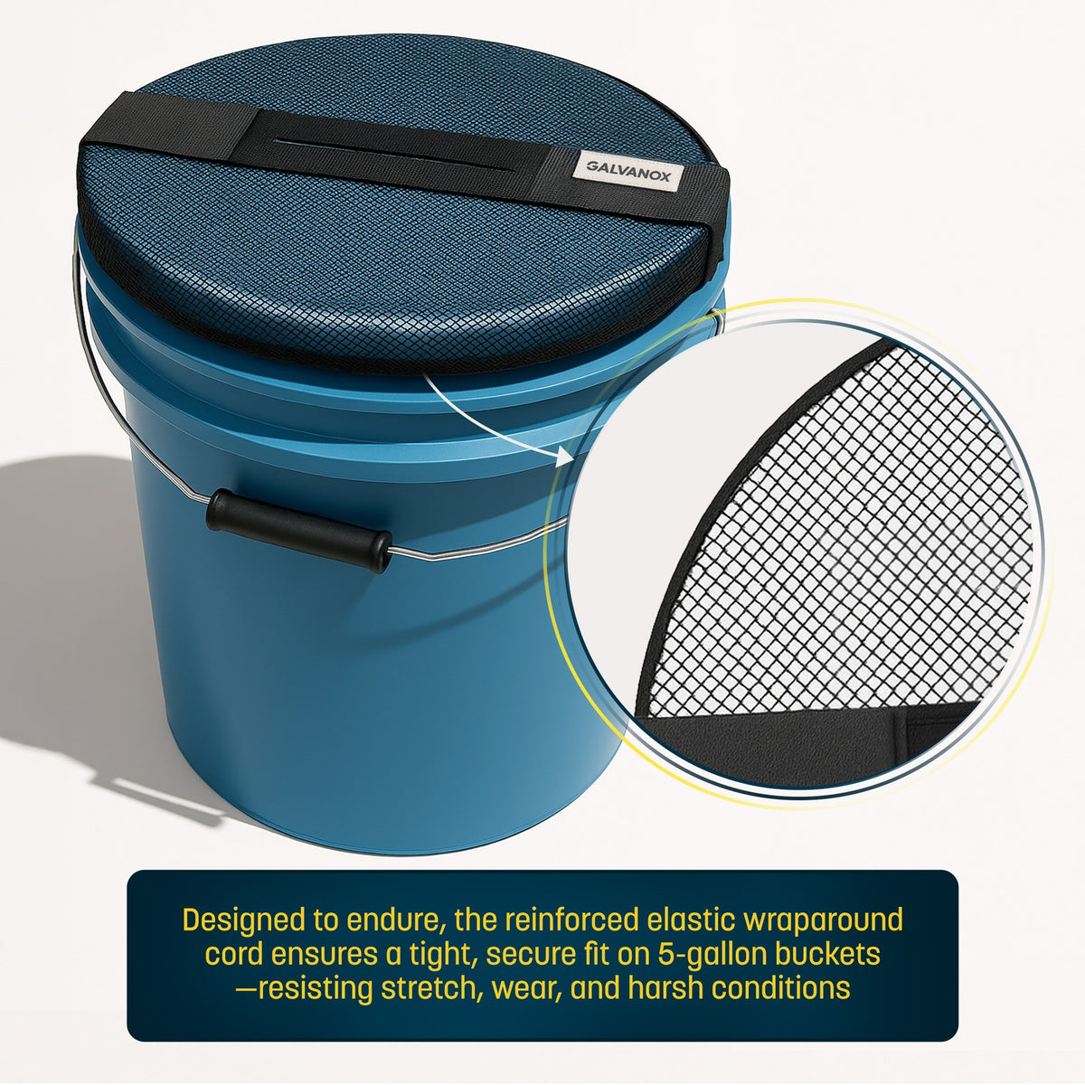 Mesh Lid for 5 Gallon Buckets - Heavy Duty Marine-Grade Nylon 2 Pack