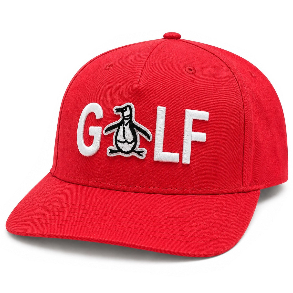 Golf Hat Cotton Twill Snapback Cap - Adjustable Red