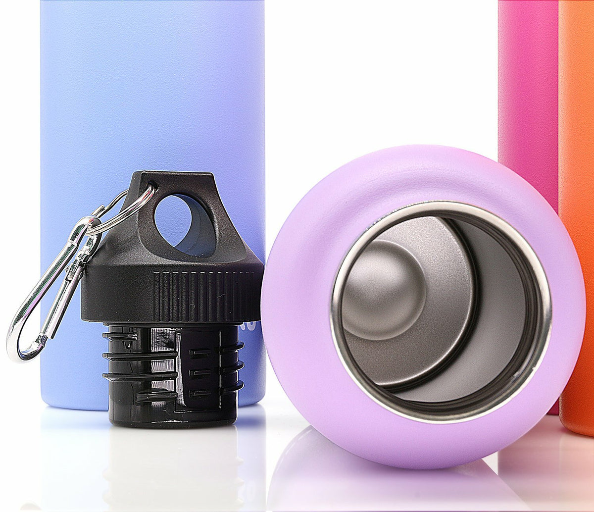 Replacement Twist Lid for Hydro Flask Water Bottle with Carabiner - Leak Proof, 1.9" Diameter